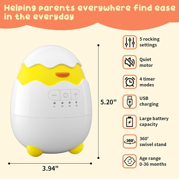 Rechargeable Vibrating Baby Rocker & Soother - Picture 6 of 7